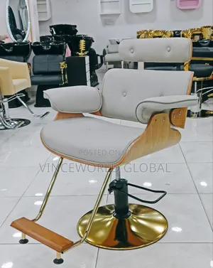 Classic Salon Chair With Wooden Design
