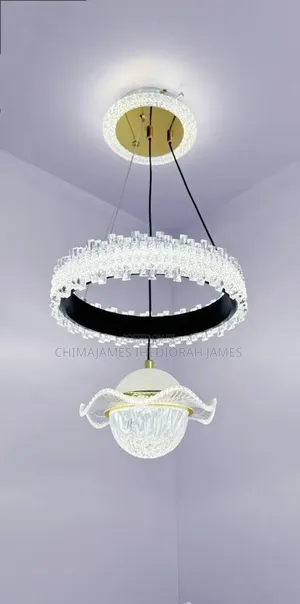 Luxury Led Aisle Light Acrylic Black White Gold Pendant Lamp