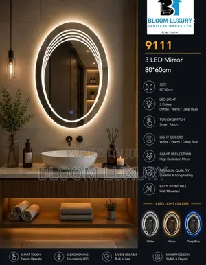 Quality 2 Design Led Mirror 3 Colour Light.
