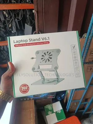 Laptop Stand V6.1 360 Rotating Base Built-in Electric Cooling Fan