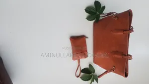 Raw Leather Tote Bag
