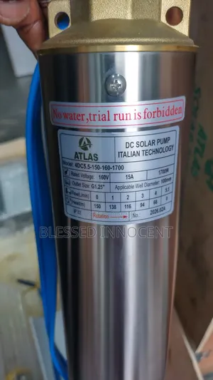 Atlas 1700w Dc Solar Submersible Borehole Water Pump 160v – 150m Head