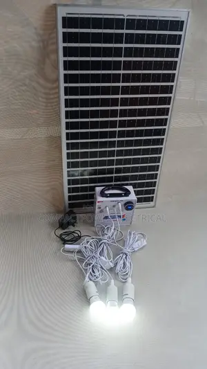 120wh Lithium Solar Lighting Kits With 3x5watts Bulbs and 50watt Panel