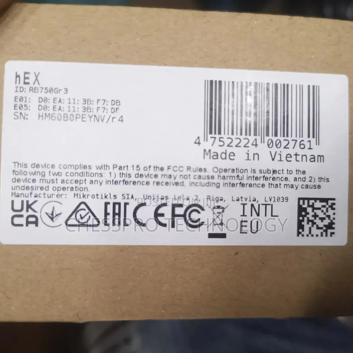 Mikrotik Hex Rb750gr3