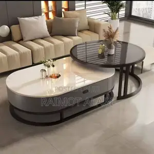 2in1 Marble Glass Table