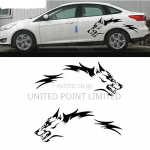 Running Wolf Car Body Sticker