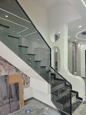 10mm Smoke Grey Stand-Off Glass Stair Railings