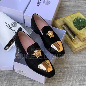 Original Versace Crocodile Leather Men’S Shoes in 2 Colors