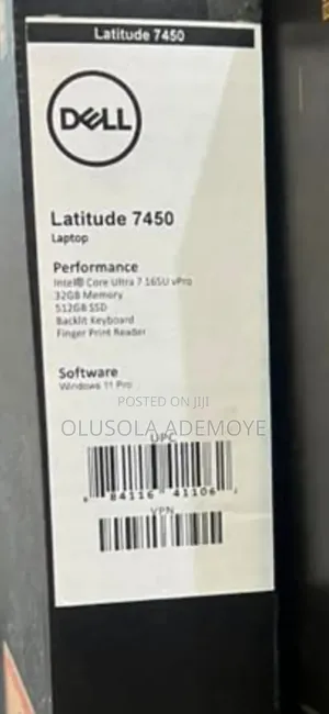 New Laptop Dell Latitude 7450 32GB Intel Core Ultra 7 SSD 512GB