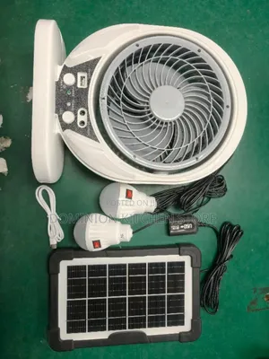 Solar Panel With Fan and Bulb