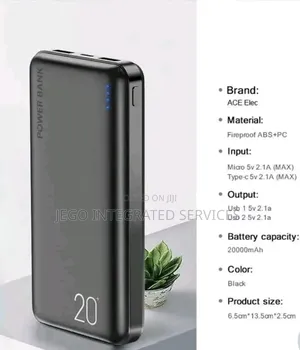 Brand New Ace Elec 20,000mah Power Bank for Sale at Jikwoyi Abuja