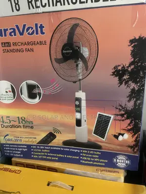Duravoit Rechargeable Solar Fan 18’Inchs