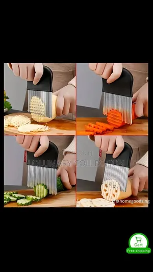 Potato Wavy Cutter Slicer | Stainless Steel Crinkle Cutter