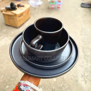 4pcs Ceramic Dinner Set | Premium Plate Bowl Cup and Spoon Set