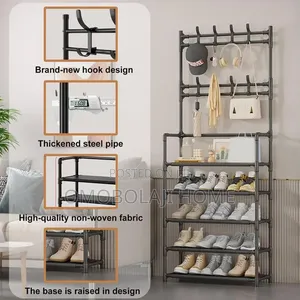 Shoe Rack With Bag and Hat Hanger