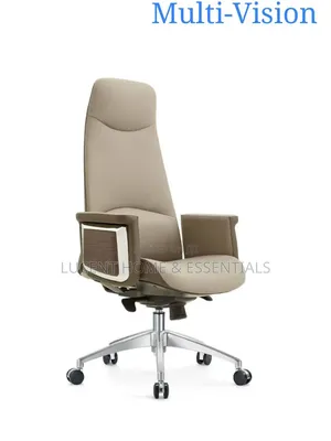 Multi-Vision Premium High-Back Executive Chair With Wood Accents