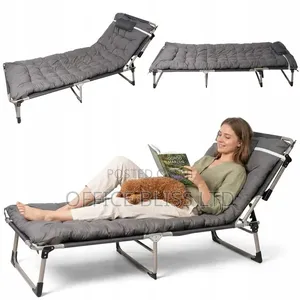 Latest Balcony Relaxing Foldable Bed - Gray