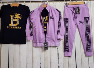 High Quality Unique Burberry 3 in 1 Set Trouser, Jacket and Top