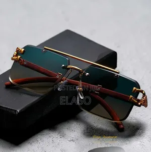 Vintage Double-Bridge Green Fashion Frameless Eyeglasses