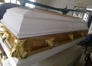 Casket Gold White Wooden Top Quality