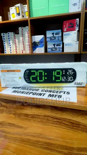 Led Digital Wall Clock Remote Control With Ambient Lights