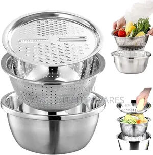 Stainless Steel Grater Basin Set