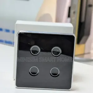 4 Gang Zigbee Concave Switch - Silver Frame