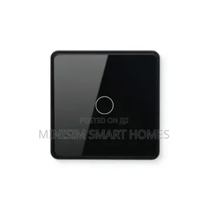 1 Gang Zigbee Concave Switch - Black Frame