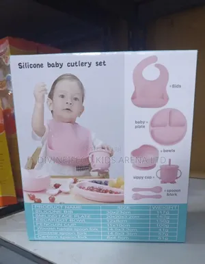 6-Piece Silicone Baby Feeding Set With Suction Bowl