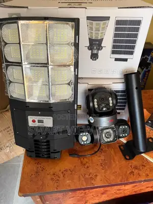 3lense Double CCTV Camera + Solar Street Light + Free Pole