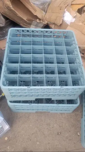 49 Compartment Glass Cup Rack/Crate