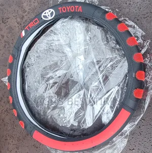 Premium Toyota TRD Edition Steering Wheel Cover (Red Sport Grip)