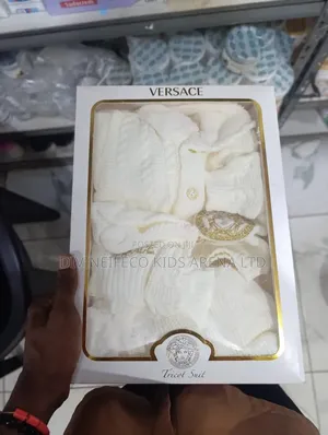 Versace-Inspired Baby Knit Set (5pcs) Naming Ceremony Outfit
