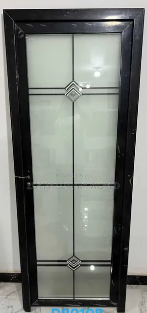 Toilet Black Aluminum Door