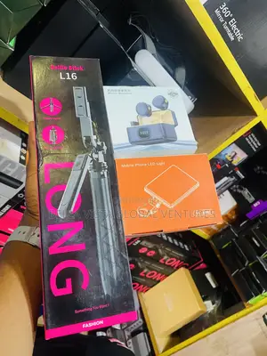 Professional Live Streaming Combo Kit L16 Tripod, Mic, Led Phone Light