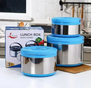 Stainless Steel Lunch Box (3 Sets)