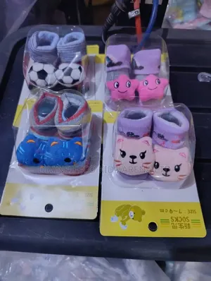 Baby Cat Cartoon Booties Socks 0–6 Months – Soft Warm Shoes