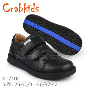 Crabkids Boys Double Strap School Shoe (Size 36)