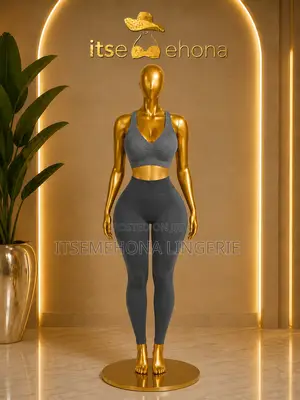 Grey Sport Bra and Leggings Set