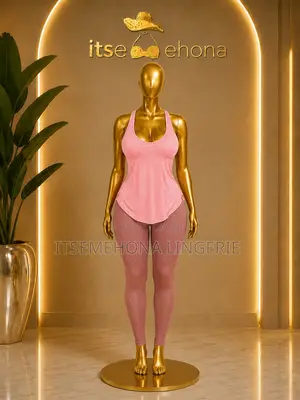 Pink Sweat Tank Top and Leggings Set