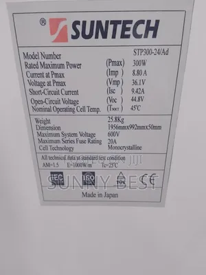Suntech Solar Panel 300w