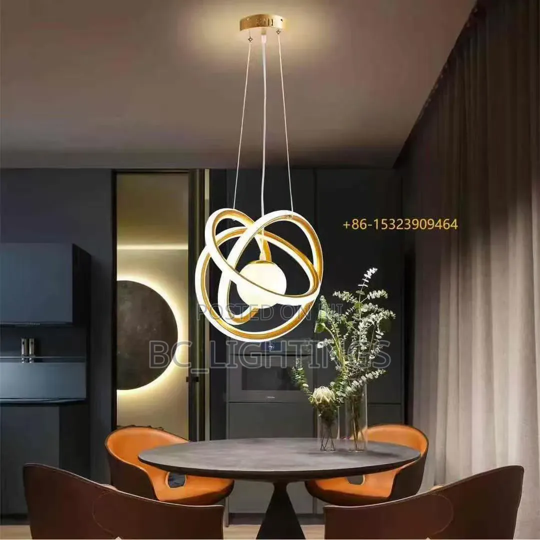 Chandelier Dining Table Dining Room Bar Lamp Circular Art Creative