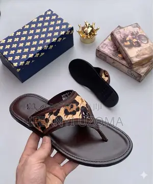 Brown Color Men Leather Slippers