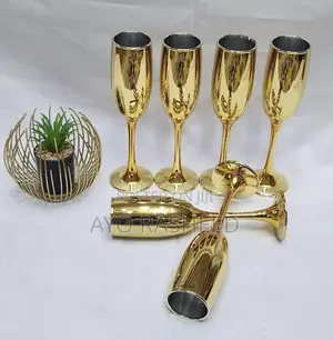 Gold Champagne Glass Cup Set