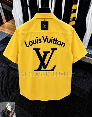 Top Notch Luxury Men's Shirts Louis Vuitton Best Quality Well Banded