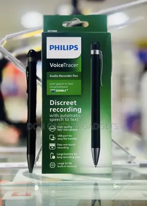 Philips Voice Tracer Audio Recorder Pen With Automatic Speech to Text