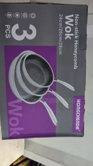 3-Piece Honeycomb Wok Pan
