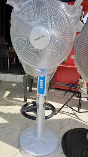16 Inch Solar Rechargeable Standing Fan + Inbuilt Bulb + Solar Panel