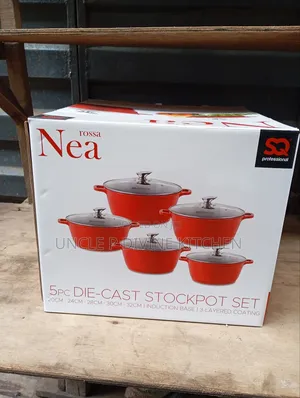 Sq Professional Rossa Nea 5pc Die Cast Stockpot Set, Induction Base.