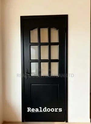HDF Luxury Wooden Door With Glass (T20)